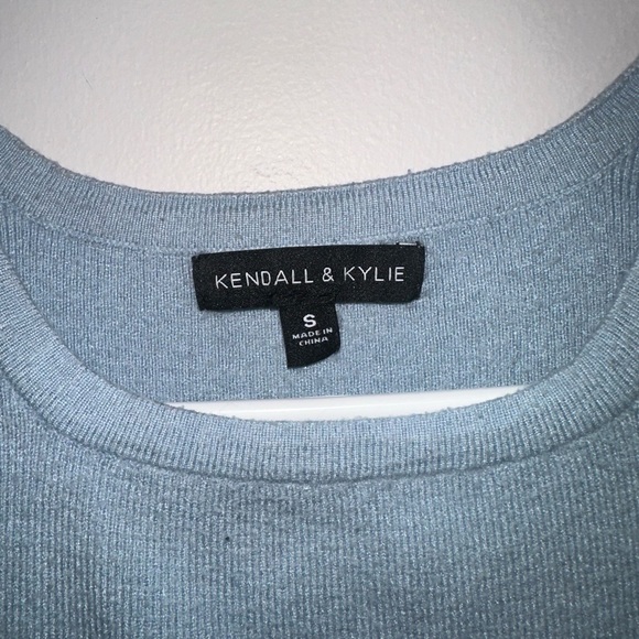 Kendall & Kylie Blue Cropped Tank Top - Picture 3 of 5